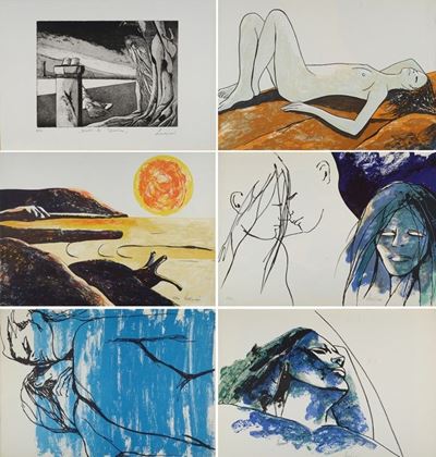 Lotto Composto da 6 Opere di Grafica