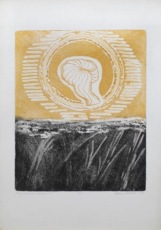 Rina Miniati Paoli : Composizione numero 6  (1976)  - Acquaforte Acquatinta - Asta GRAFICA ED EDIZIONI - Galleria Pananti Casa d'Aste