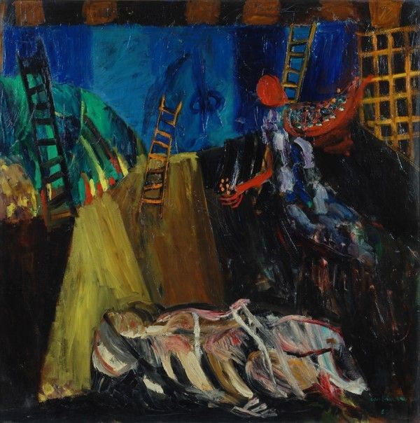 Bruno Cassinari : Annunciazione  (1963)  - Olio su tela - Auction Arte moderna e contemporanea - Galleria Pananti Casa d'Aste