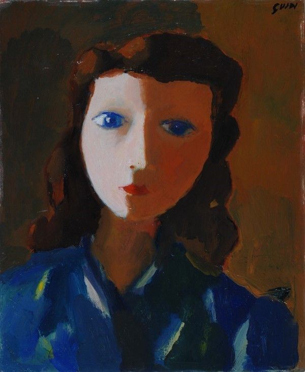 Virgilio Guidi : Figura di donna  (1952)  - Olio su cartone telato - Auction Arte moderna e contemporanea - Galleria Pananti Casa d'Aste