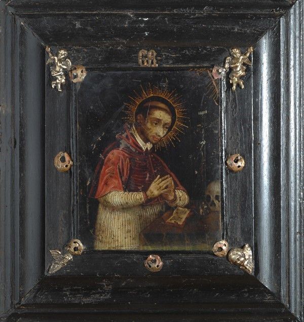 Scuola Italia Settentrionale, XVII sec. - San Carlo Borromeo in adorazione della Croce