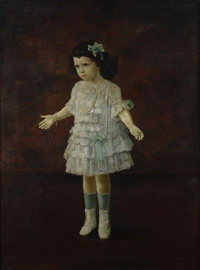 Anonimo, Bambina, olio su tela