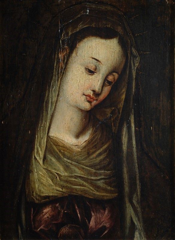 Scuola Toscana, Fine XVI Sec. - Scuola Toscana, Madonna, olio su tavola