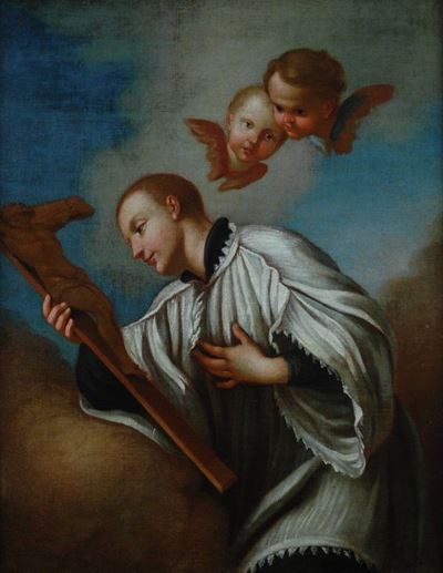 Scuola Veneta, San Luigi Gonzaga, olio su tela