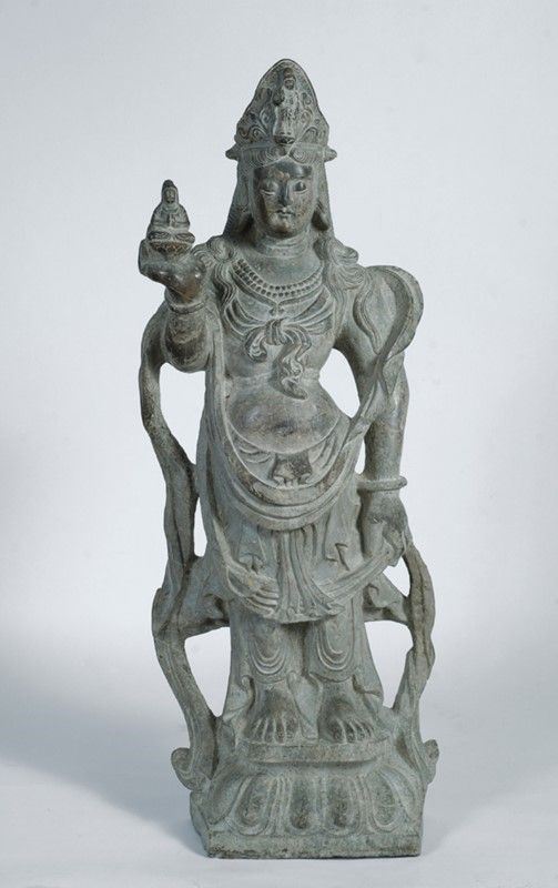 Scultura di Bodhisattua, Pietra, Cina, XIX secolo
