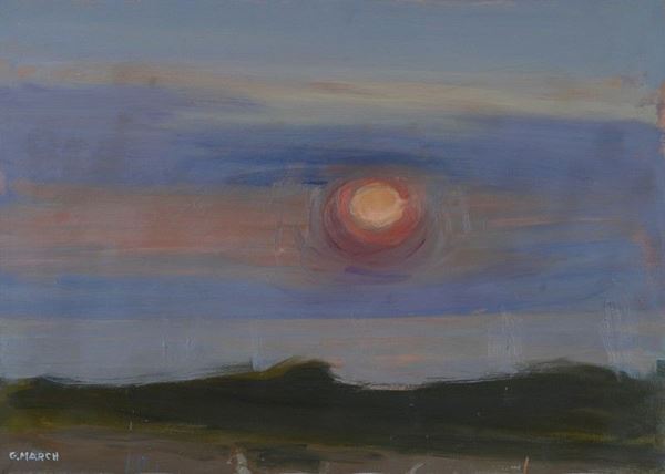 Giovanni March : Tramonto al Forte dei Marmi  - Olio su tela - Auction Autori del XIX e XX sec. - III - Galleria Pananti Casa d'Aste