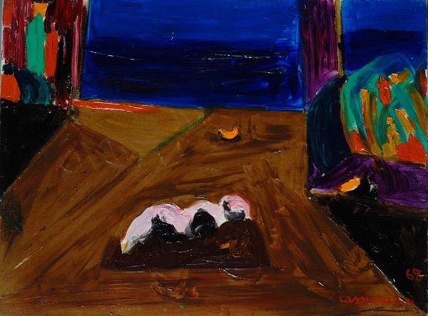 Bruno Cassinari : Studio  (1968)  - Olio su tela - Auction Antiquariato - I - Galleria Pananti Casa d'Aste