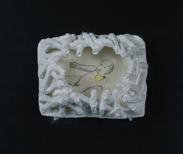 Enzo Cucchi : Lampo  (2004)  - Matita e pelo di animale su carta, gesso - Auction Arte moderna e contemporanea - Galleria Pananti Casa d'Aste