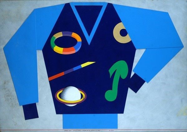Lucio Del Pezzo : Piccoli mondi  (1985)  - Tecnica mista su tavola - Asta Arte moderna e contemporanea - Galleria Pananti Casa d'Aste