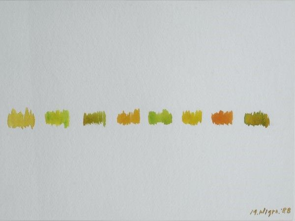 Mario Nigro : Senza titolo  (1988)  - Tempera su carta - Asta Arte moderna e contemporanea - Galleria Pananti Casa d'Aste