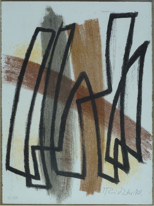 Hans Richter : Senza titolo  (1970)  - Litografia - Asta Arte moderna e contemporanea - Galleria Pananti Casa d'Aste