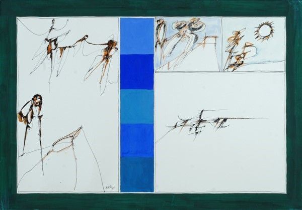 Achille Perilli : Senza titolo  (1969)  - Tecnica mista su carta - Asta Arte moderna e contemporanea - Galleria Pananti Casa d'Aste