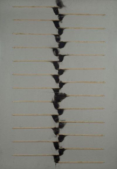 Parcours d'allumette, tecnica mista e combustione, 1974