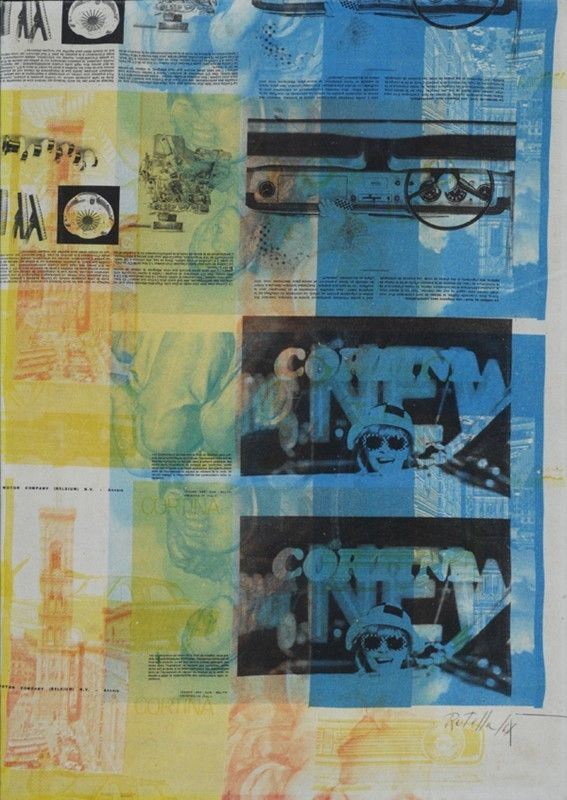 Mimmo Rotella : Senza titolo  (1971)  - Tela emulsionata - Asta Arte moderna e contemporanea - Galleria Pananti Casa d'Aste