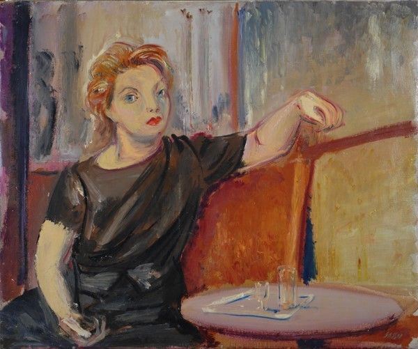 Aligi Sassu : Fiorenza e l'attesa  (1960)  - Olio su tela - Asta Arte moderna e contemporanea - Galleria Pananti Casa d'Aste