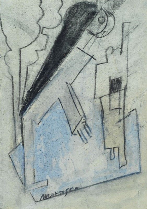 Antonio Marasco : Figura  - Matita e acquerello su carta - Asta Arte moderna e contemporanea - Galleria Pananti Casa d'Aste