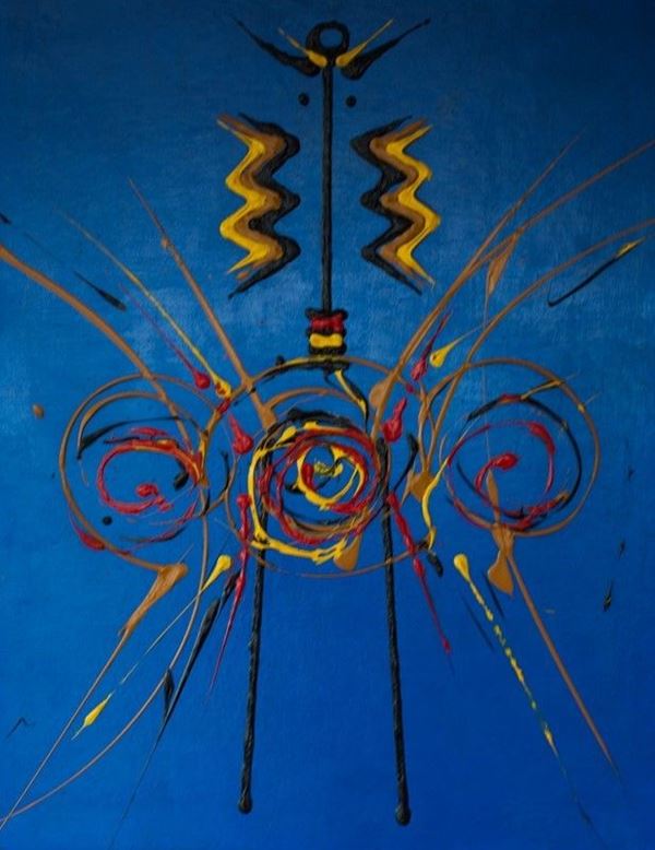 Roberto Crippa : Totem  (1970)  - Olio su masonite - Auction Antiquariato - I - Galleria Pananti Casa d'Aste