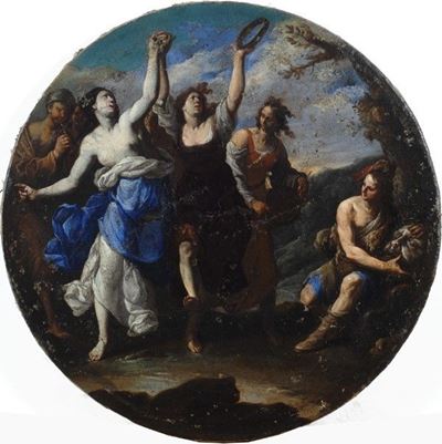 Ninfe danzanti, olio su tela