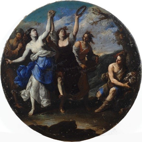 Scuola Napoletana, XVII sec. : Ninfe danzanti  - Olio su tela - Auction Antiquariato - I - Galleria Pananti Casa d'Aste