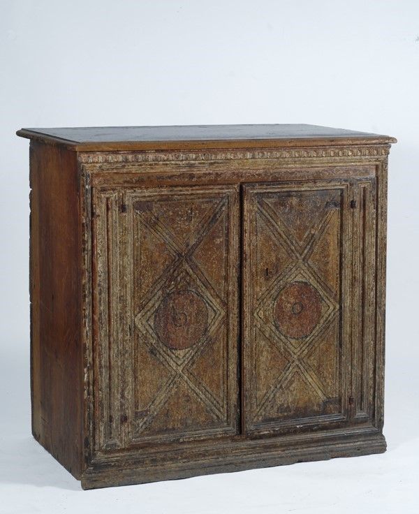 Credenza in noce dipinto, Siena, XVI secolo