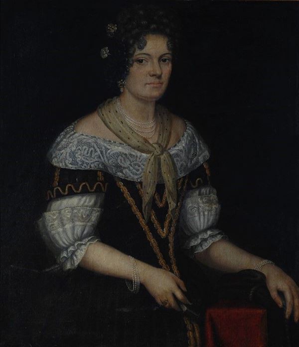 Scuola Italia Settentrionale, XVII sec. - Ritratto di signora