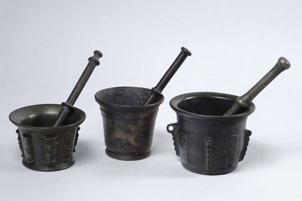 Tre mortai  - Auction Antiquariato, Gioielli - I - Galleria Pananti Casa d'Aste