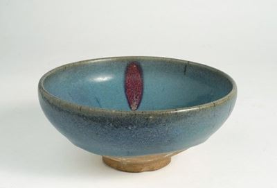 Coppa in ceramica con invetriatura Junyao, Cina, epoca Yuan