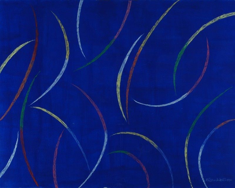 Piero Dorazio - Senza titolo, tempera su carta (1997)