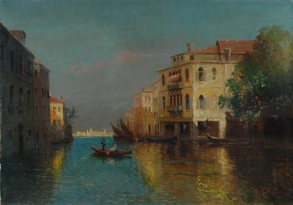 Anonimo, XIX sec. : Venezia  - Olio su tela - Auction Antiquariato - I - Galleria Pananti Casa d'Aste