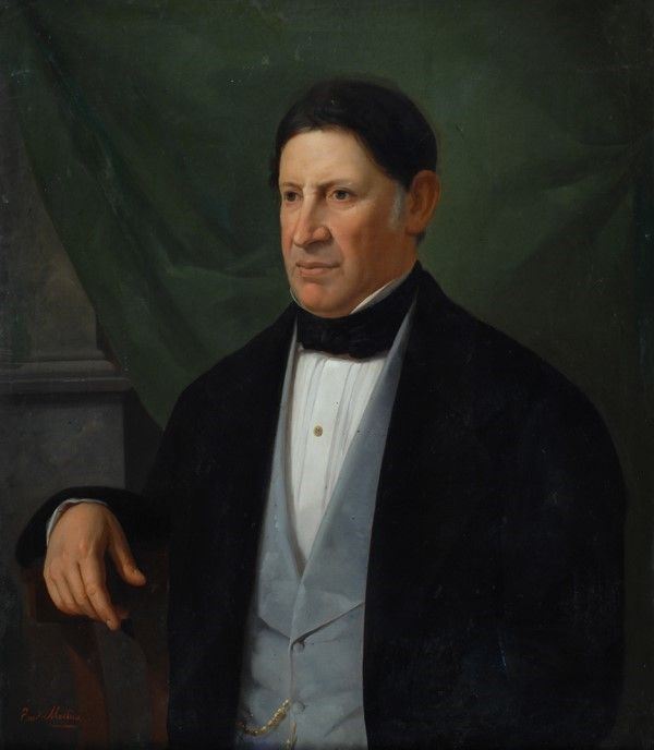 Emanuele Mollica - Ritratto virile, olio su tela