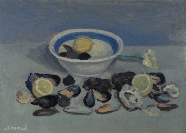 Giovanni March - Natura morta, olio su cartone