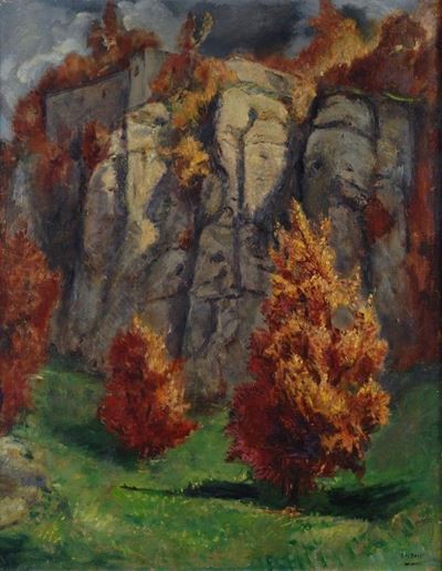 Paesaggio, olio su tela