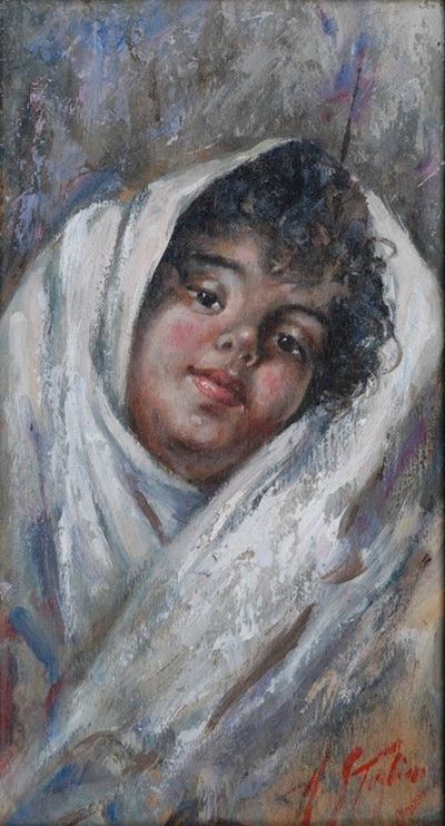 Bimba - Olio su tavola