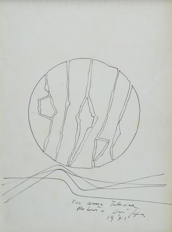 Roberto Crippa - Senza titolo (China su carta, 1971)