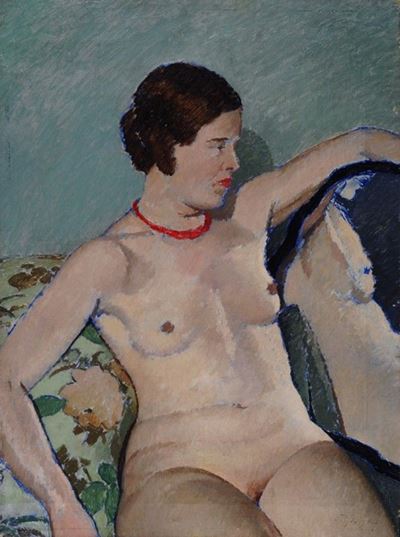 Nudo femminile, olio su tela