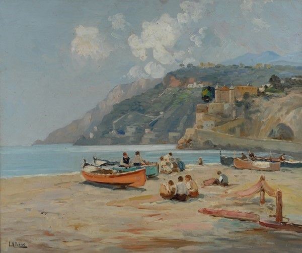 Luca Albino - Pescatori sulla spiaggia