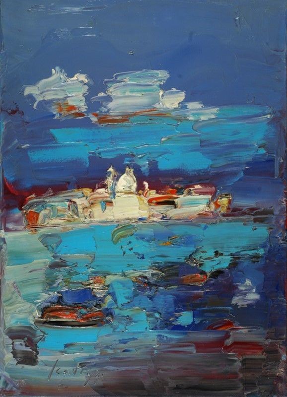 Sergio Scatizzi - Venezia, olio su tela cm. 70x50