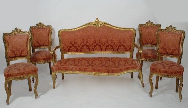 Quattro sedie e un divano  - Auction Antiquariato - I - Galleria Pananti Casa d'Aste