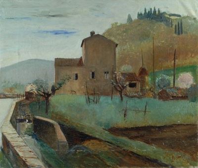 Paesaggio, olio su tela, 1939