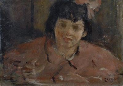 Ritratto - olio su cartone, 1929
