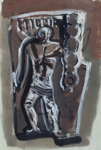Composizione, tempera su carta
