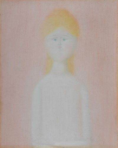 Ritratto di ragazza, olio su faesite