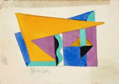 Forme mio istante - studio, tempera su carta