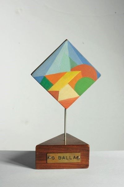 Motivo geometrico, olio su tavola
