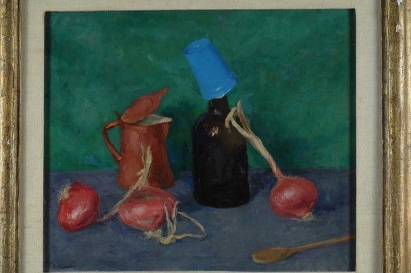 Emanuele Cavalli : Natura morta  (1967)  - Olio su compensato - Auction Antiquariato - I - Galleria Pananti Casa d'Aste