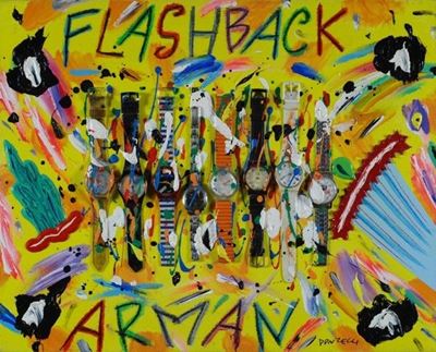 Flashback - Tecnica mista e applicazioni su tela
