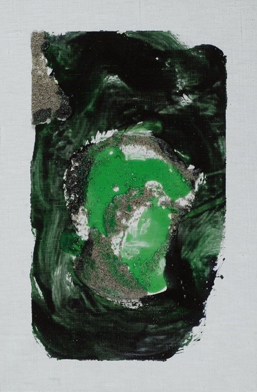 Mario Schifano - Senza titolo (1990-1995), smalti e sabbia su tela