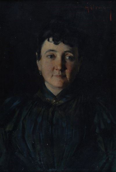 Ritratto di signora, olio su tela