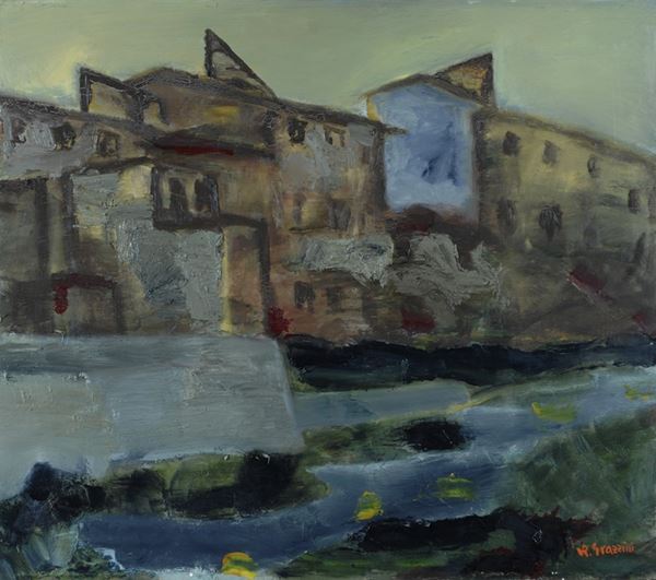 Renzo Grazzini - Case lungo il fiume