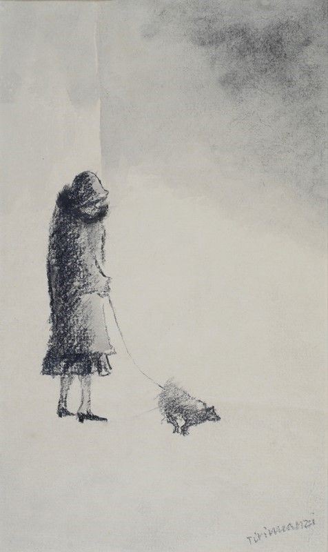Nino Tirinnanzi - Donna con Cagnolino